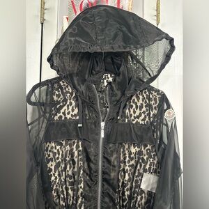 Moncler Spring/Summer Exclusive See-Through Trench with Cheetah Print Down Vest